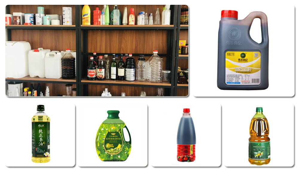 自動香油灌裝機-醬油醋灌裝機設(shè)備細節(jié)展示及樣品展示